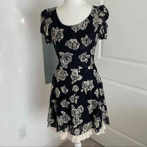 american rag lace dress American Rag Dresses | American Rag Cie Entry Sleeveless Lace Dress | Color: Pink/White | Size: M
